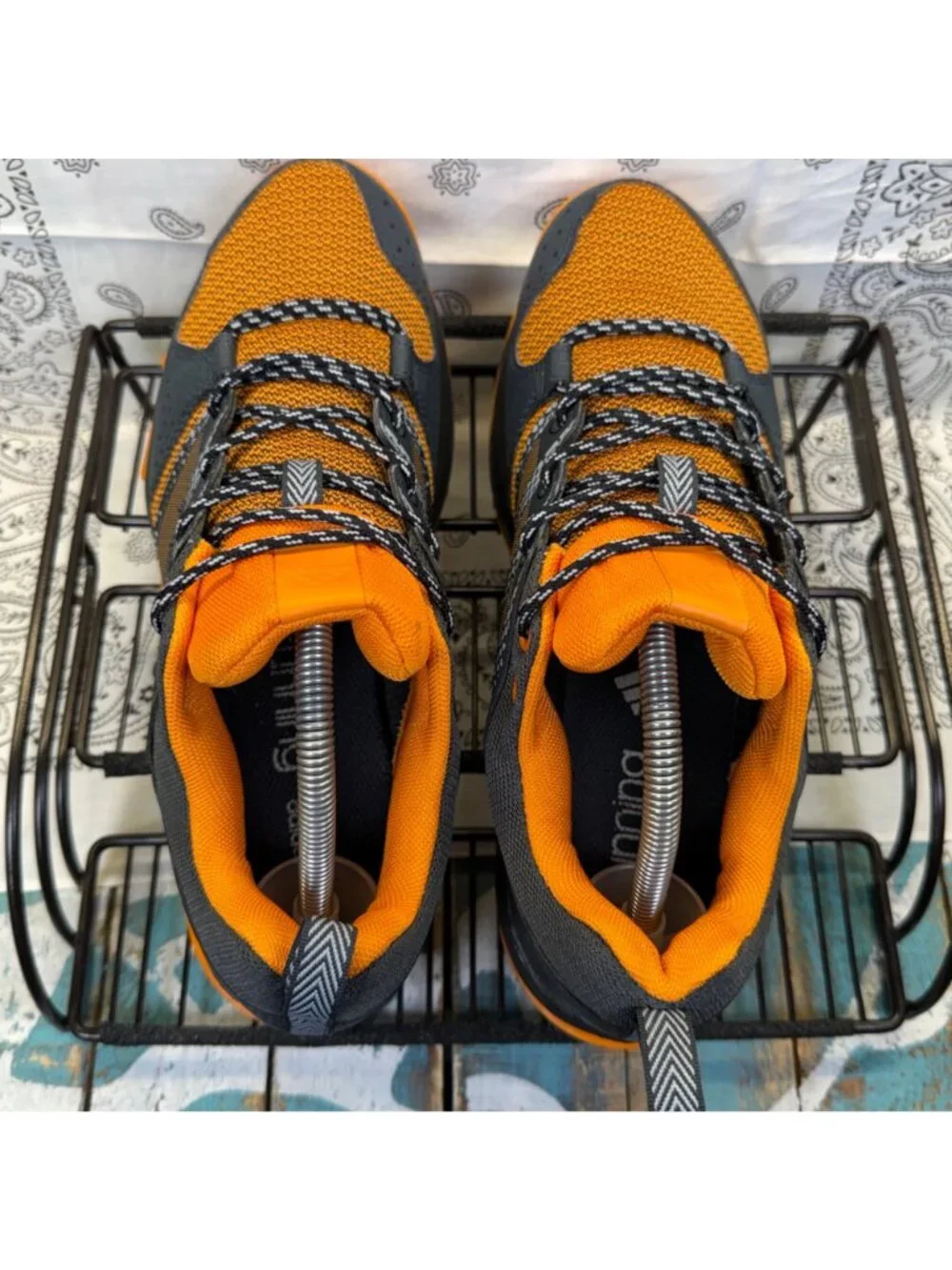 Adidas Galaxy Trail M Running/Training Grey/Orange Shoe Mens Size 7.5 EUC